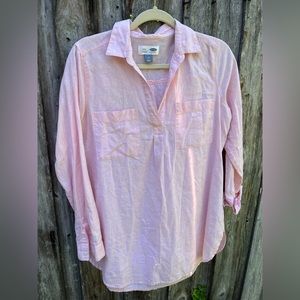 Light Pink Linen/Cotton Old Navy Tunic - size M